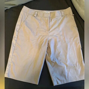 Lija Bermuda golf shorts, tan, size 10